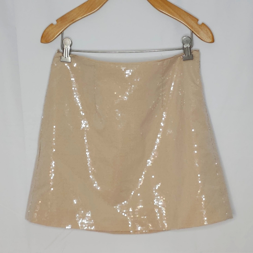 Sequin Beige Skirt